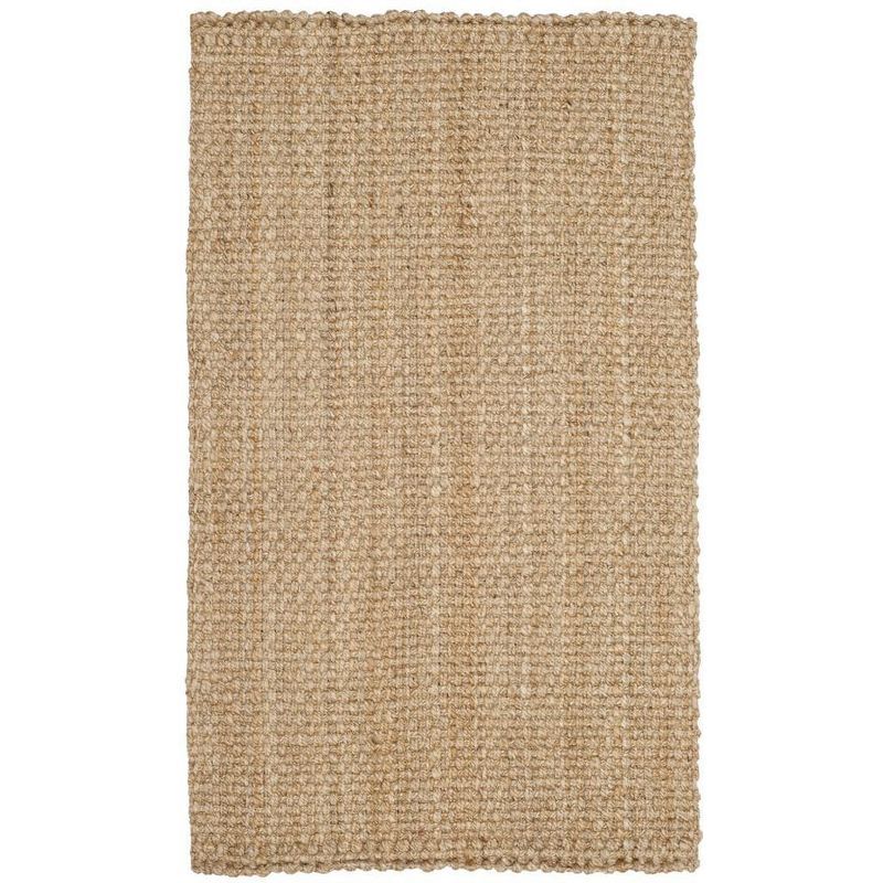 Handwoven Natural Jute 4' x 6' Rectangular Area Rug