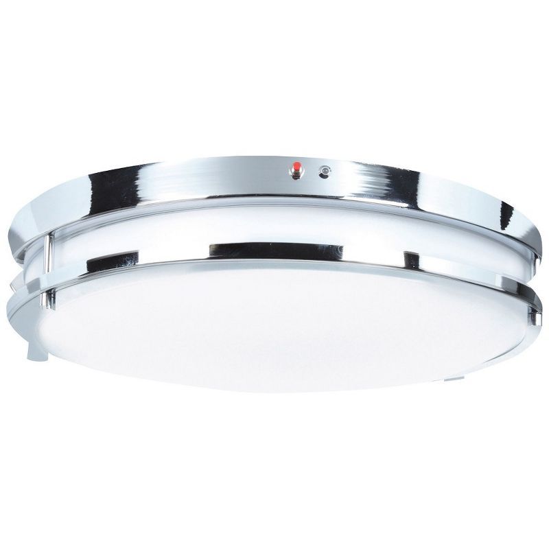 Solero Brushed Steel LED Flush Mount Ceiling Light