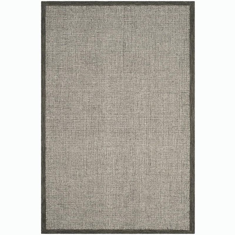 Handmade Sage and Ivory Abstract Tufted Wool Area Rug