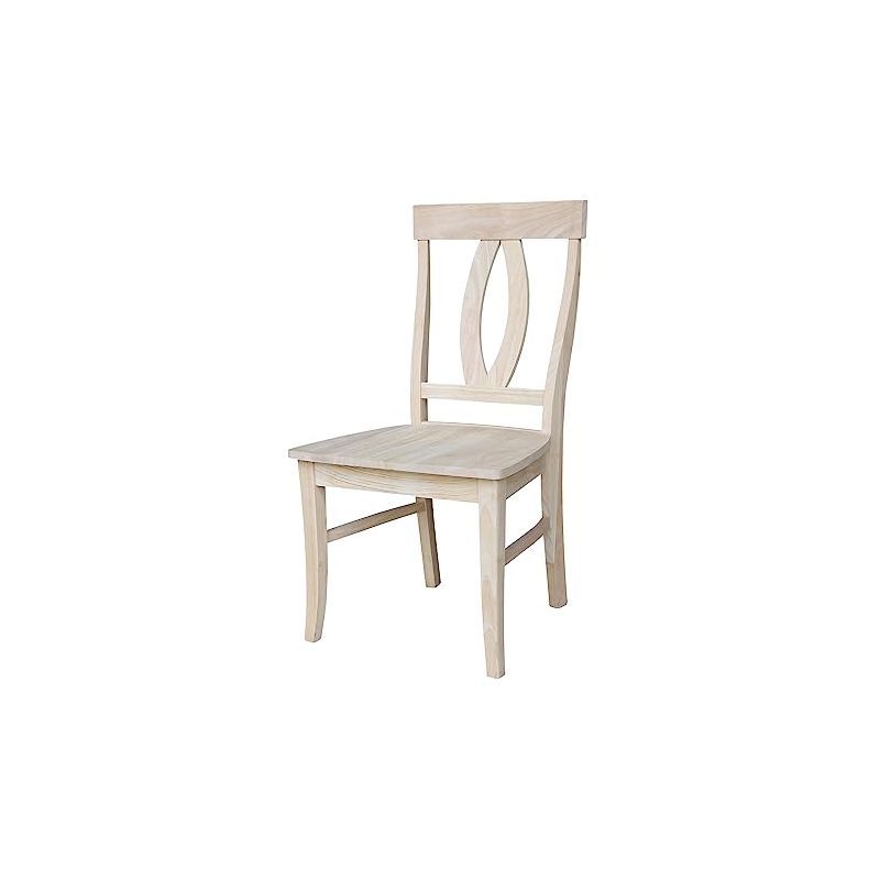 Unfinished Wood High Back Upholstered Microfiber Side Chair