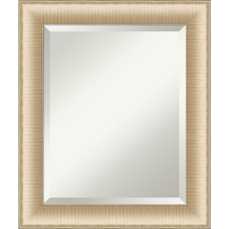 Elegant Brushed Honey Gold Framed Rectangular Wall Mirror