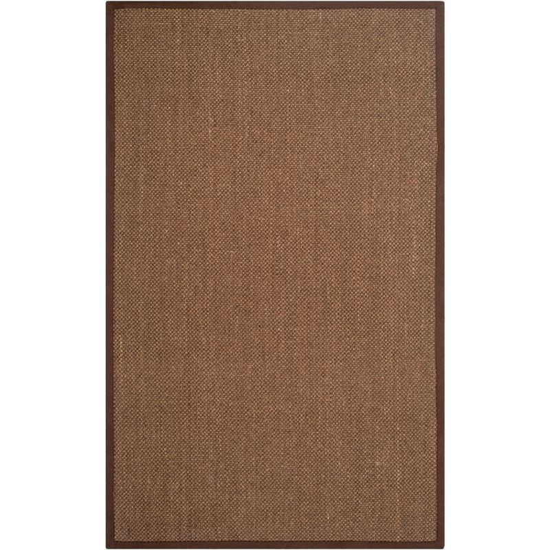 Hand-Knotted Artisan Brown Wool-Cotton Area Rug - 4' x 6'