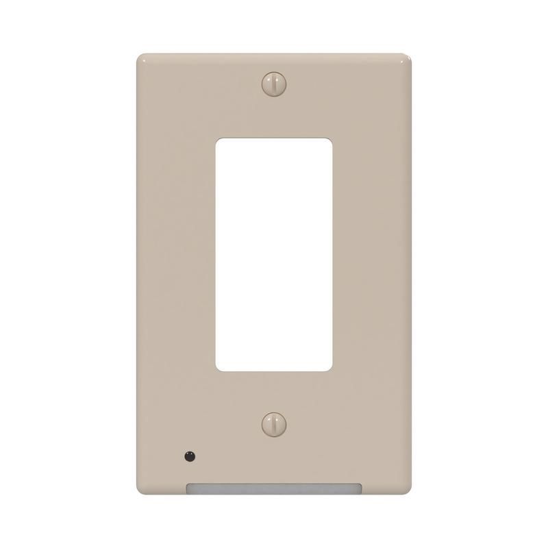 Almond Plastic Rocker Nightlight Wall Plate with LED