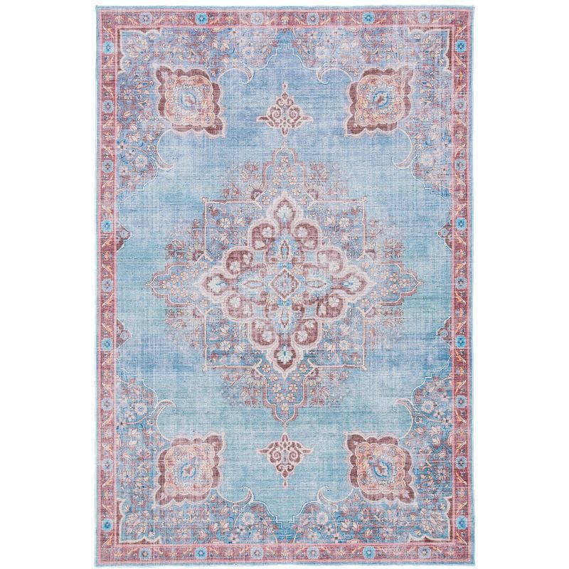 Elysian Blue/Brown 9' x 12' Reversible Chenille-Viscose Area Rug