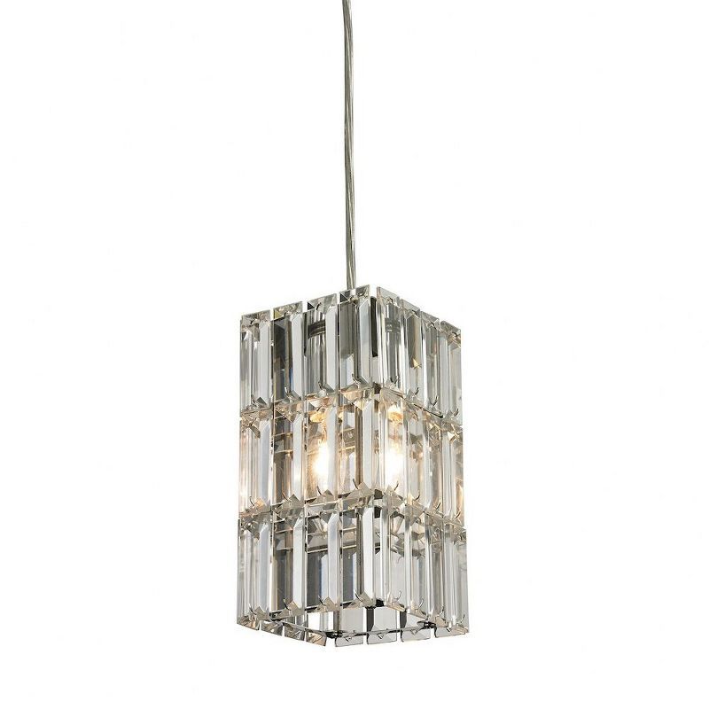 Cynthia Polished Chrome Crystal Mini Pendant Light