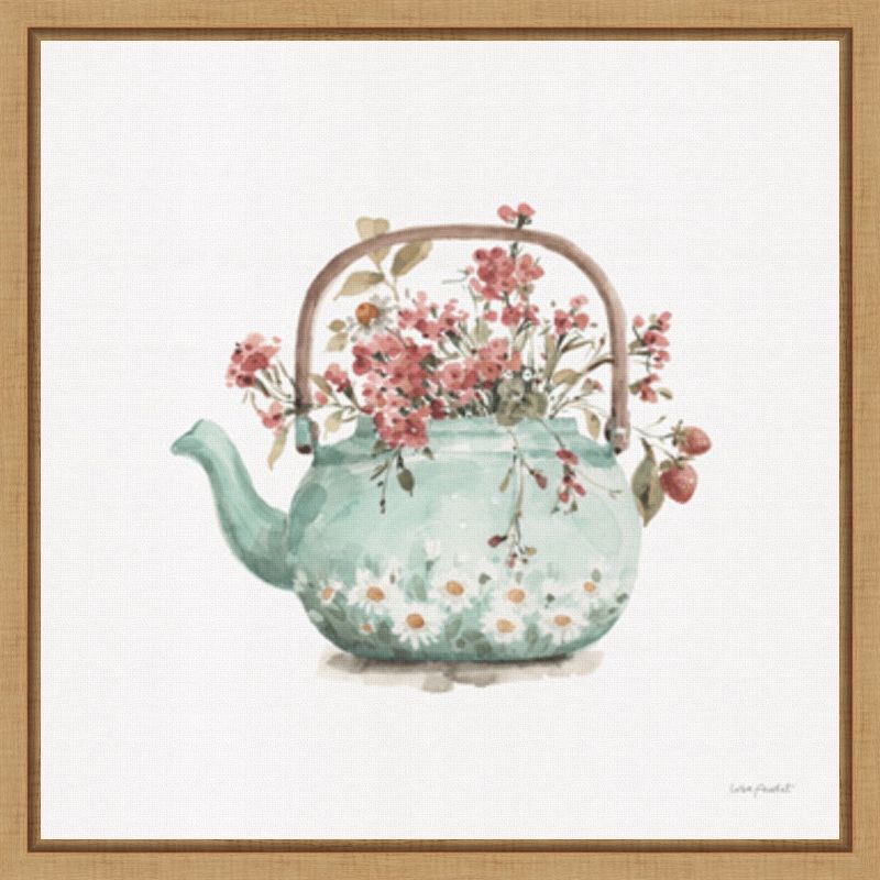 Lisa Audit Garden Tea 03 Canvas Print with Maple Frame