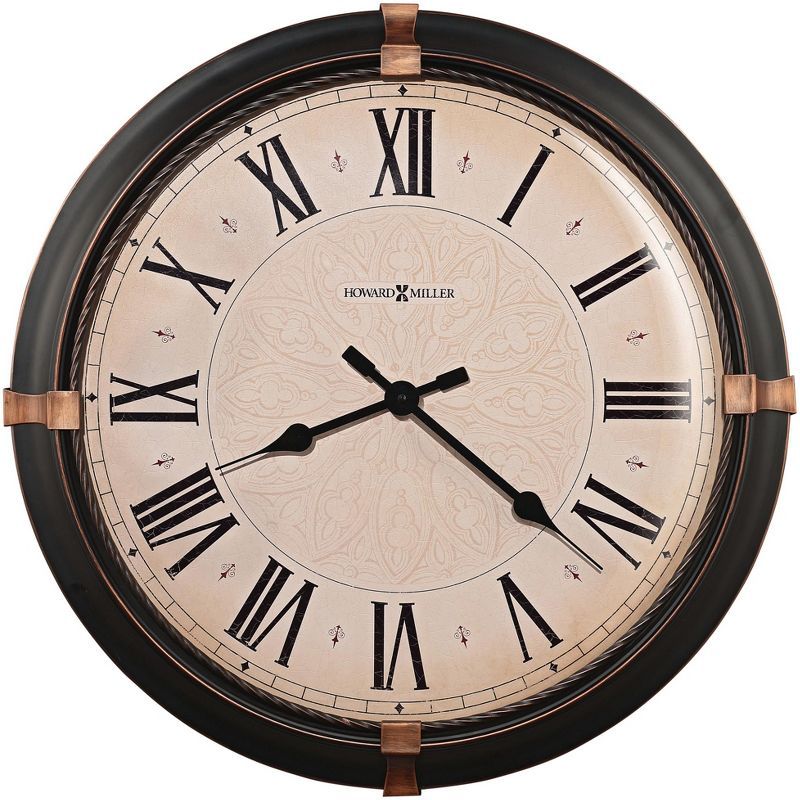 Howard Miller Oversized Dark Rubbed Bronze Wall Clock