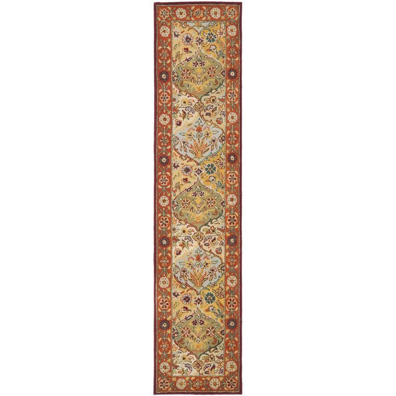 Elegant Heritage Multi-Red Wool 2'3" x 10' Runner Rug