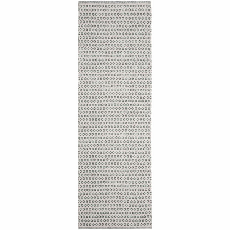 Ivory Slate Handwoven Flatweave Cotton-Wool Runner Rug 2'3" x 7'