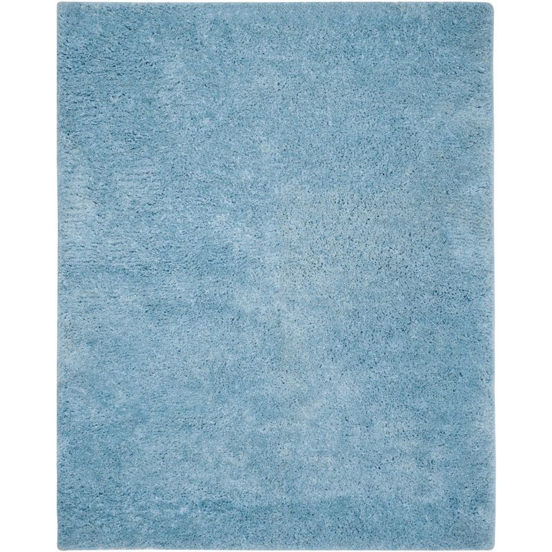 Light Blue 8' x 10' Handmade Tufted Shag Rug