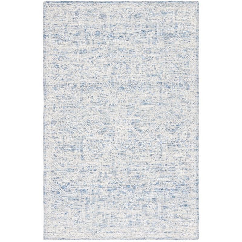 Roslyn Blue and Ivory Hand-Tufted Wool Area Rug 3' x 5'