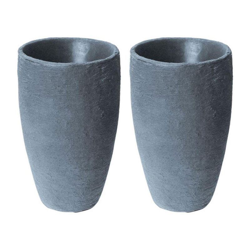 Athena 20.5" Gray Self-Watering Outdoor Planter Set