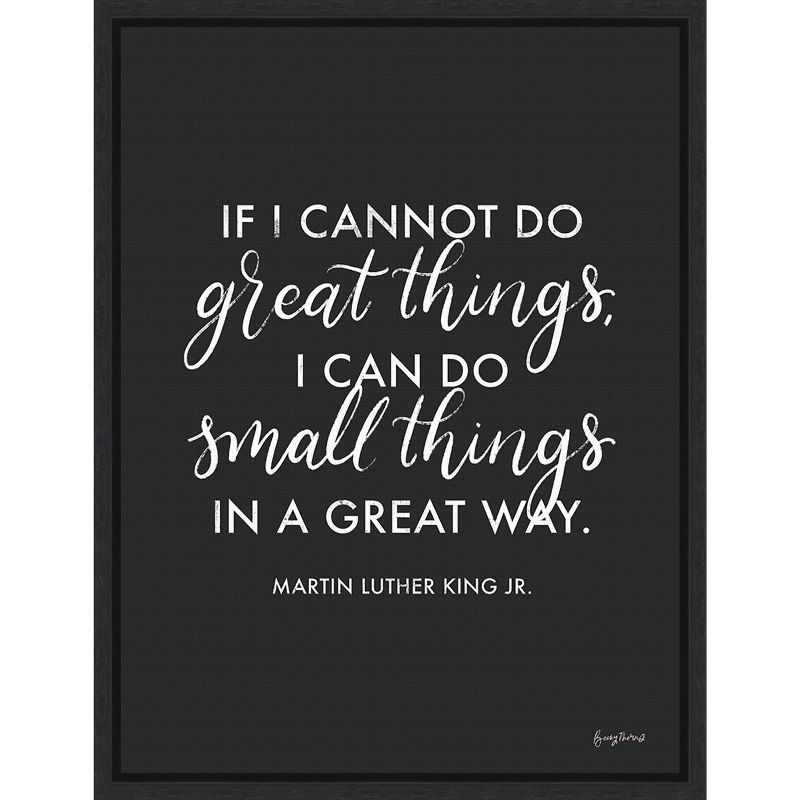 Black and White Inspirational Quote Framed Canvas Wall Art