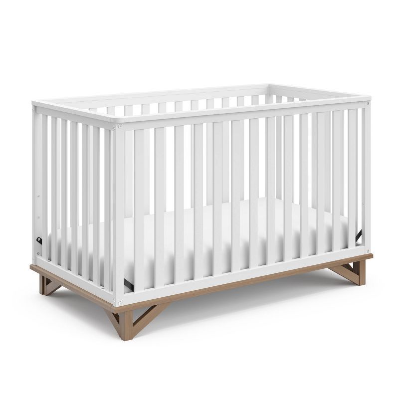 Santa Monica White and Driftwood 5-in-1 Convertible Crib