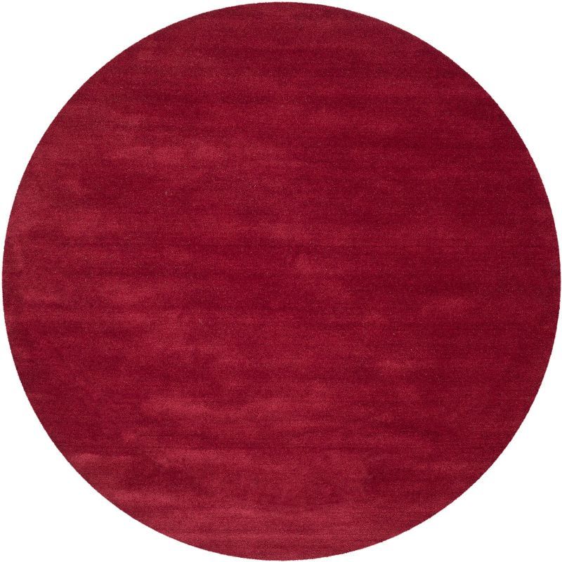 Himalaya Red Round Hand-Tufted Wool Area Rug