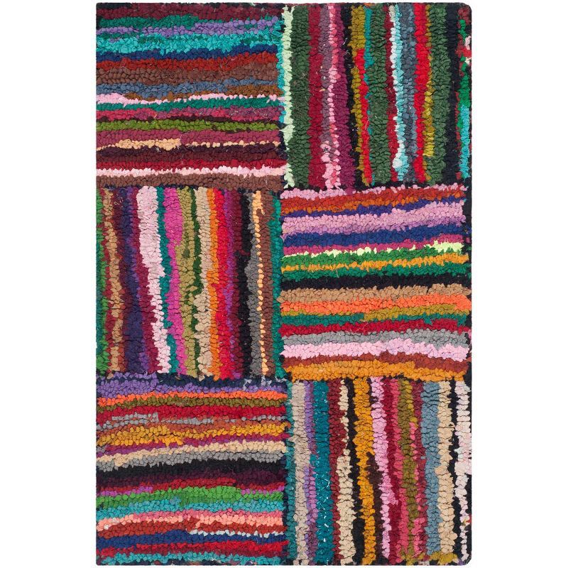 Hand-Tufted Multicolor Cotton Rectangular Area Rug