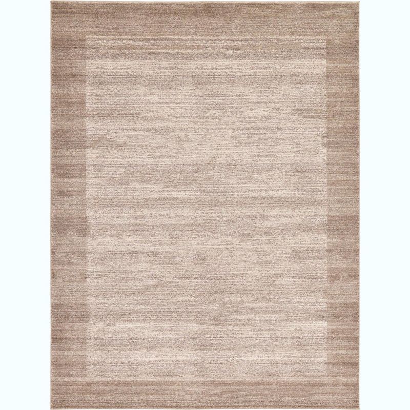 Angelica Beige and Ivory 9' x 12' Easy-Care Synthetic Area Rug