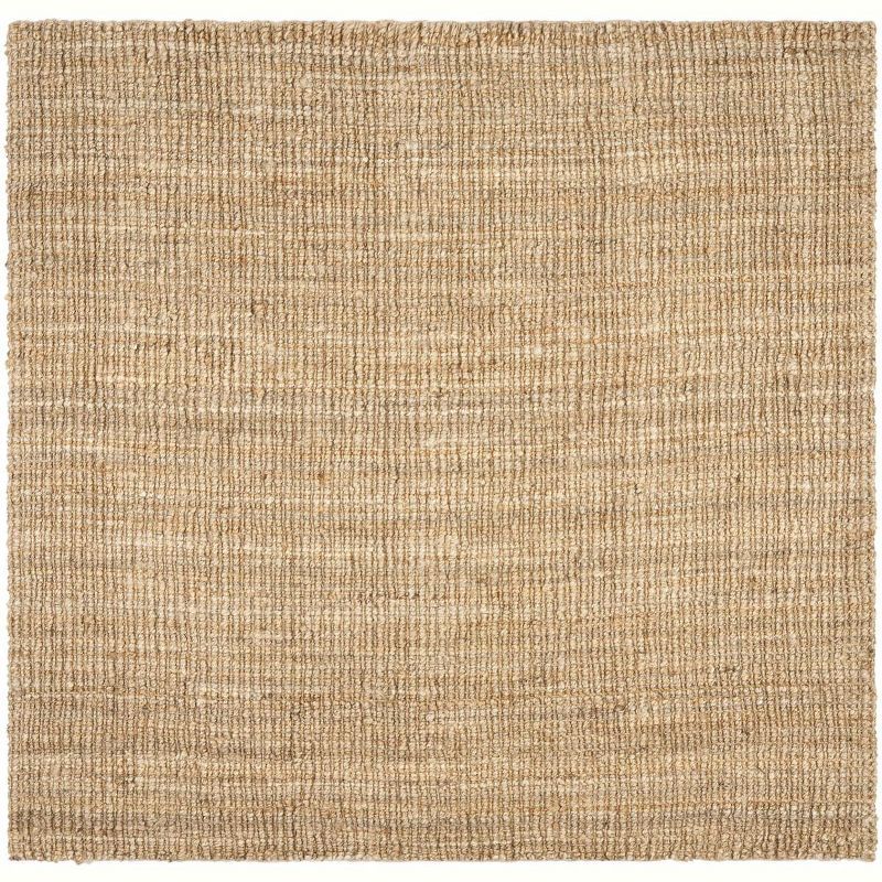 Natural Jute Handmade Reversible Square Area Rug