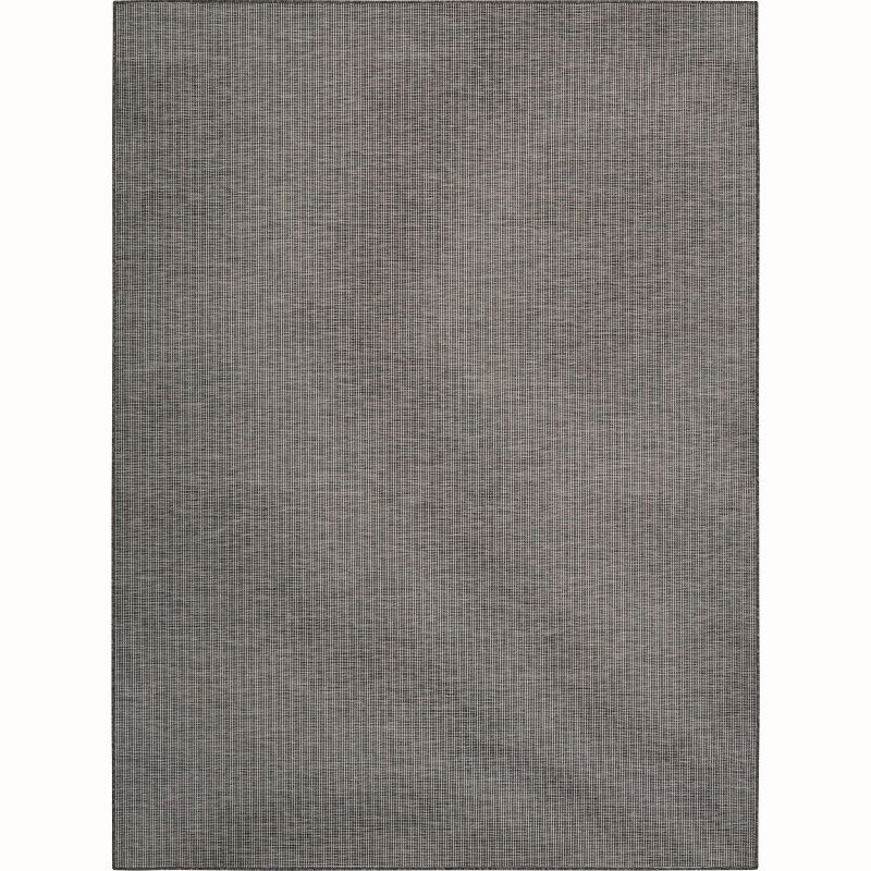 Charcoal 8' x 10' Flat Woven Synthetic Indoor/Outdoor Rug