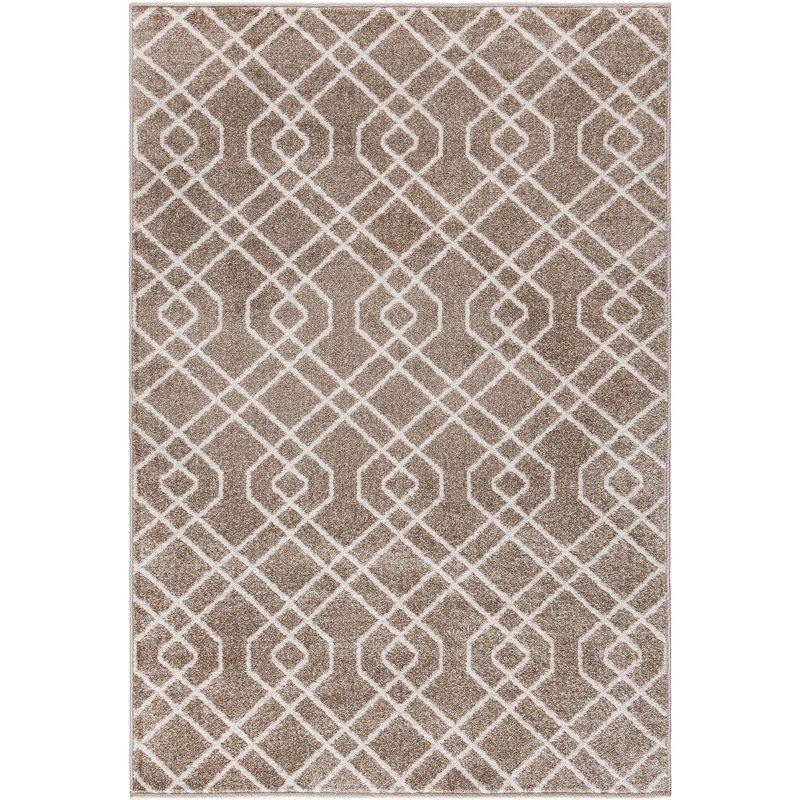 Reversible Hand-Knotted Brown Cotton Blend 4' x 6' Area Rug