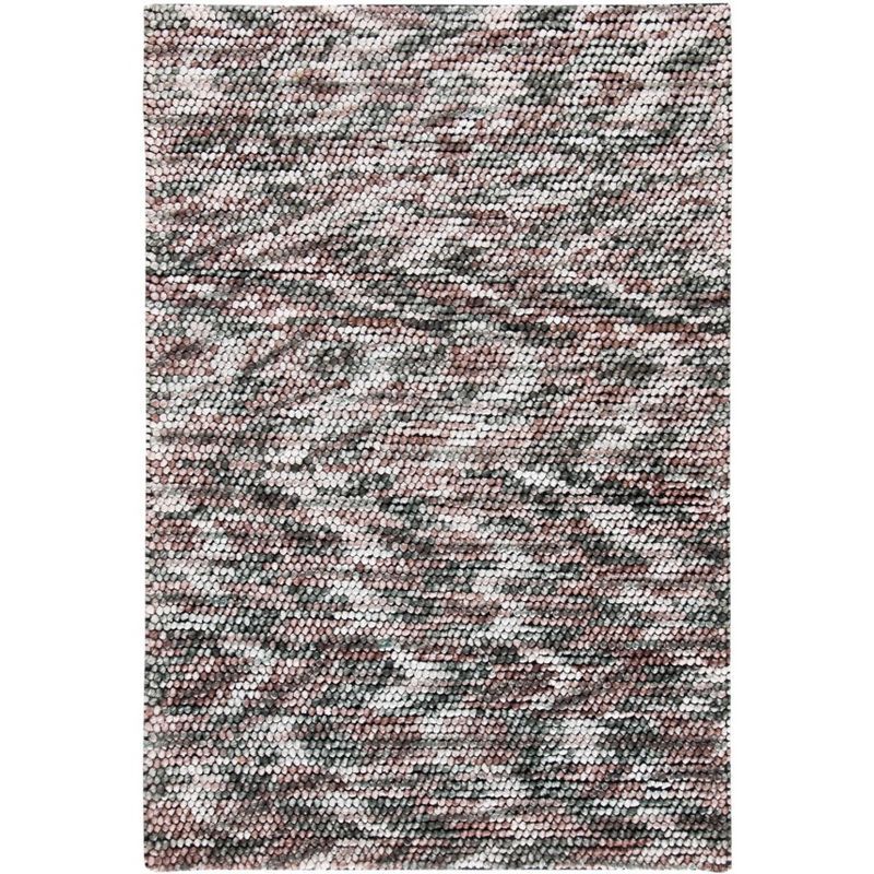 Hand-Tufted Braided Wool Blend 4' x 6' Rug in Brown/Ivory