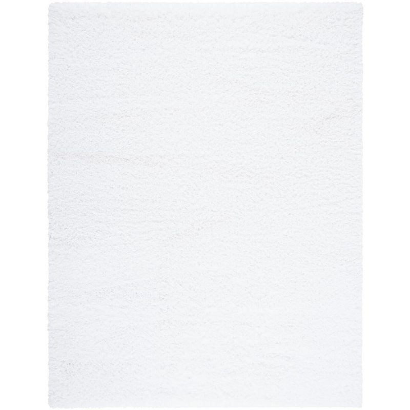 Polar Shag 8' x 10' White Synthetic Area Rug