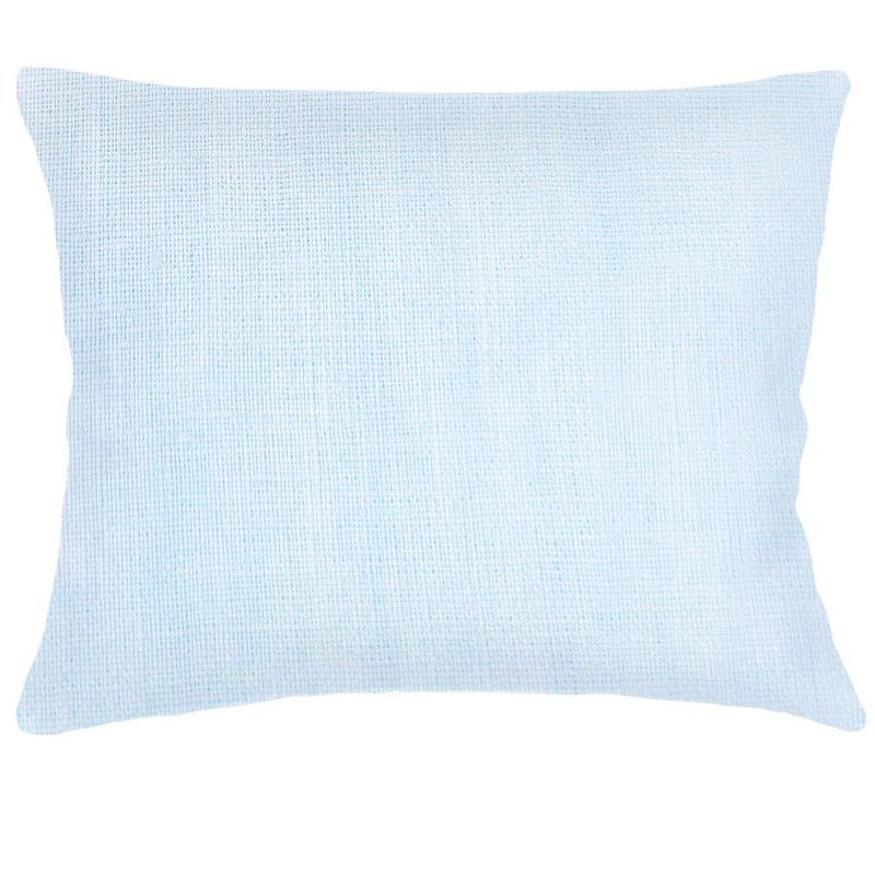 Sky Blue Linen Euro Pillow with Fringe Edges 28x36