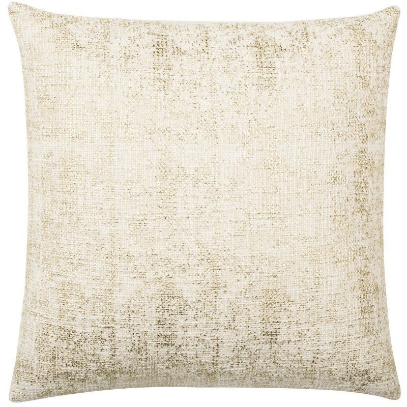 Golden Cream Polyfill Decorative Pillow Set with Zipper Closure