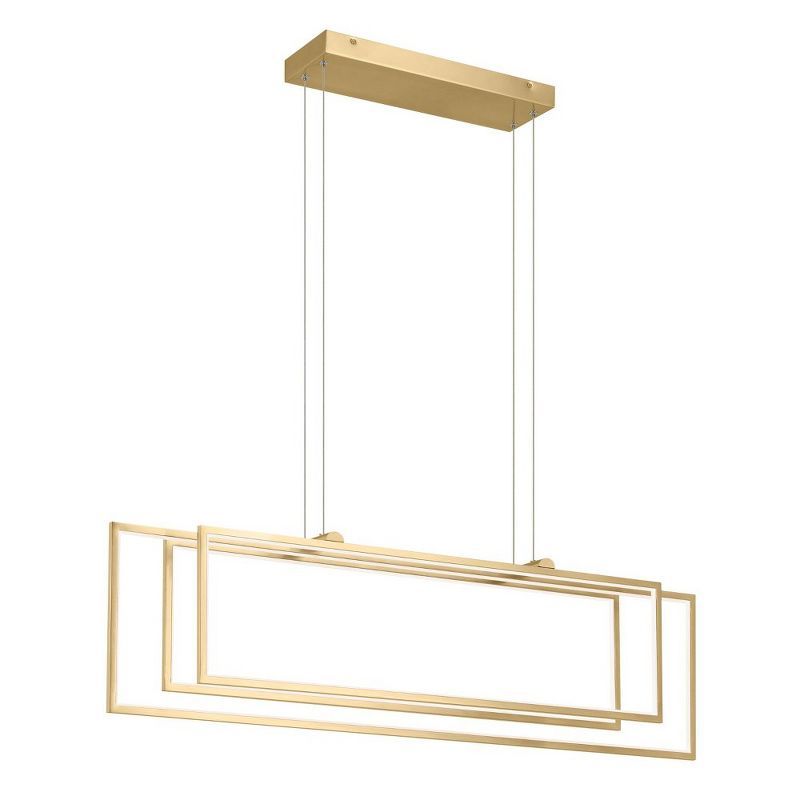 Jestin 46'' Champagne Gold LED Linear Chandelier