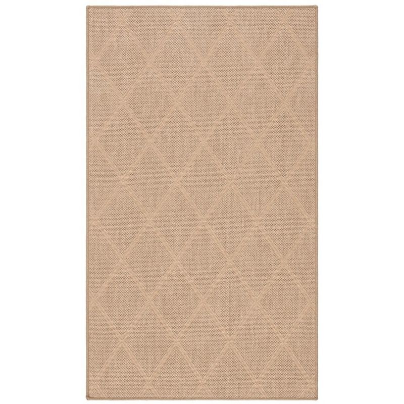 Handmade Geometric Synthetic 4' x 6' Rectangular Rug