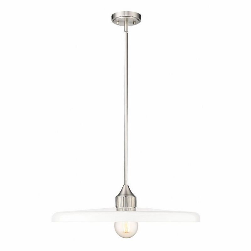 Paloma Brushed Nickel 24" LED Glass Indoor/Outdoor Pendant Light