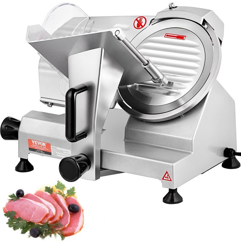 VEVOR 200W Stainless Steel Electric Meat Slicer with 8" Blade