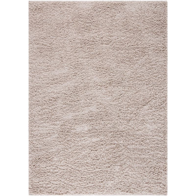Taupe Hand-knotted Synthetic Shag Rug 9' x 12'