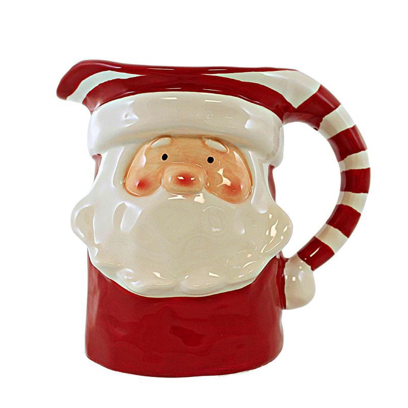 Sweet Santa Red and White Dolomite Christmas Pitcher