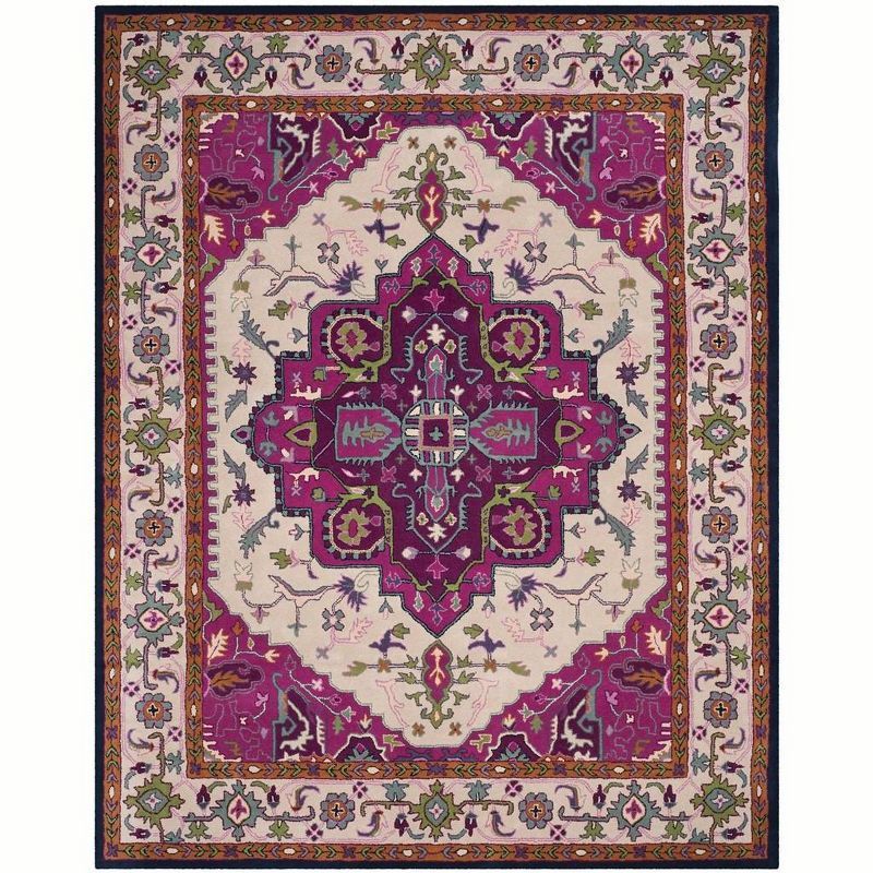 Handmade Green Wool 10' x 14' Tufted Area Rug