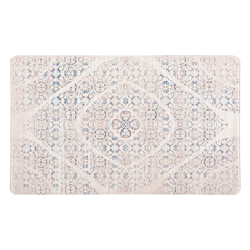 Ivory Geometric Anti-Fatigue Non-Slip Standing Mat