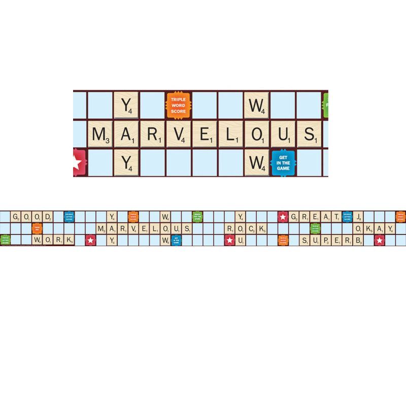 Extra Wide Multicolor Paper Die-Cut Scrabble Trimmer