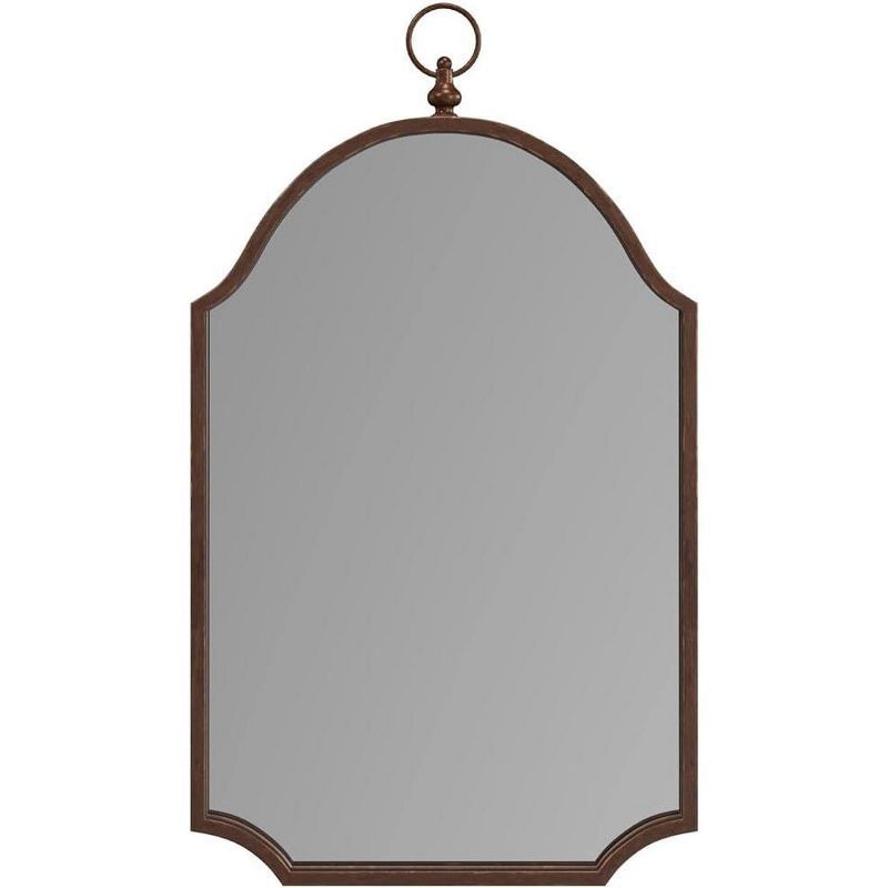 Transitional Malina Rectangular Wall Mirror with Antiqued Bronze Finish