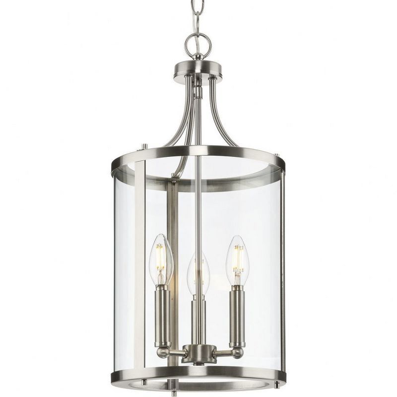 Gilliam Brushed Nickel Glass Foyer Light