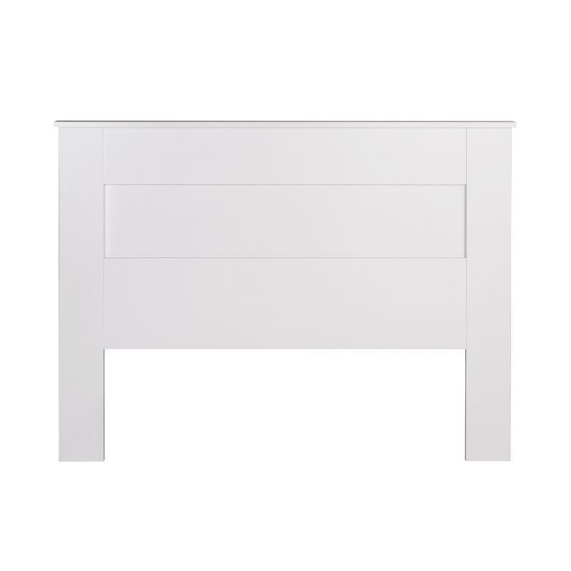 White Queen Wood Flat Panel Headboard with Storage