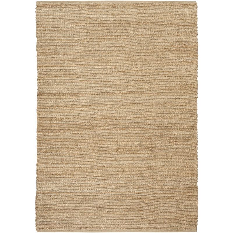 Natural Bleached Jute Handwoven Rectangular Rug 5' x 7'