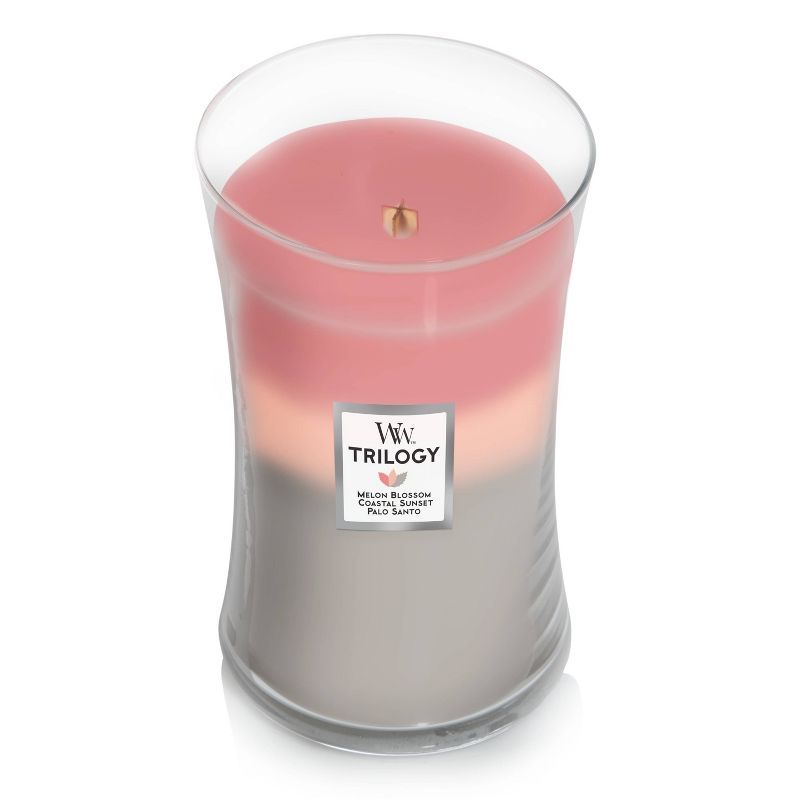 Large Multicolor Soy Wax Scented Jar Candle with Wooden Wick