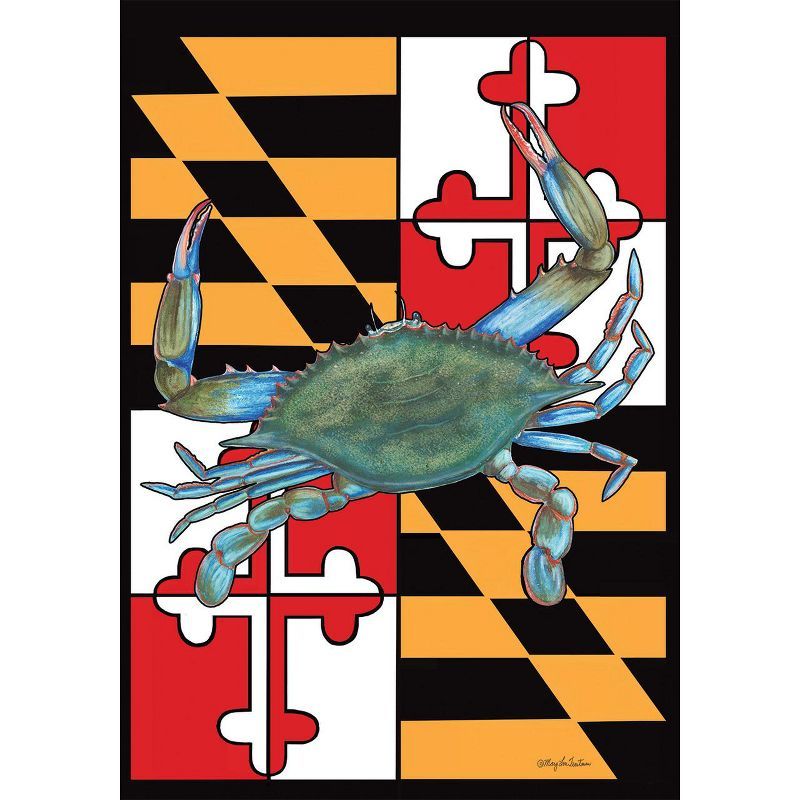 Maryland Crab Patriotic Polyester Outdoor House Flag