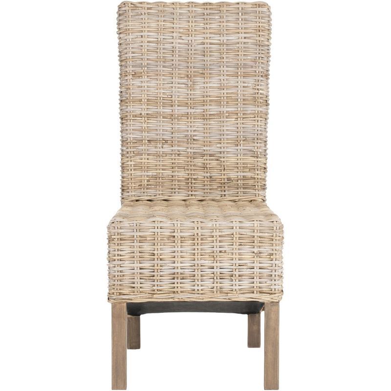 Transitional Natural Unfinished Wood & Cane 20" Side Chair