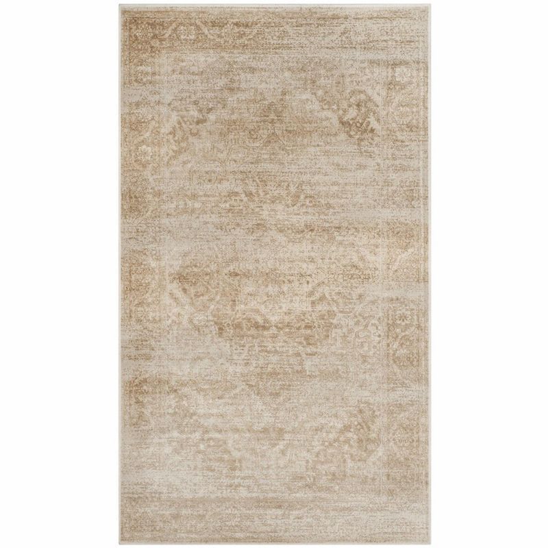 Elegant Stone & Wool 24" Vintage-Inspired Area Rug