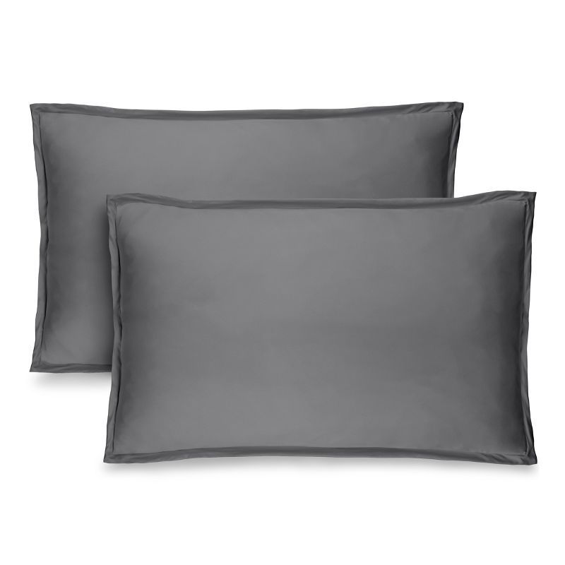 Gray Hypoallergenic Polyester Standard Pillow Sham Set