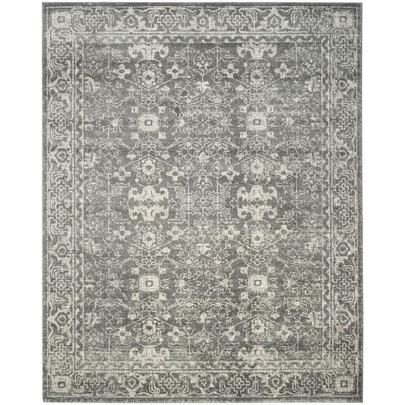 Evoke 10' x 14' Gray Synthetic Easy Care Area Rug