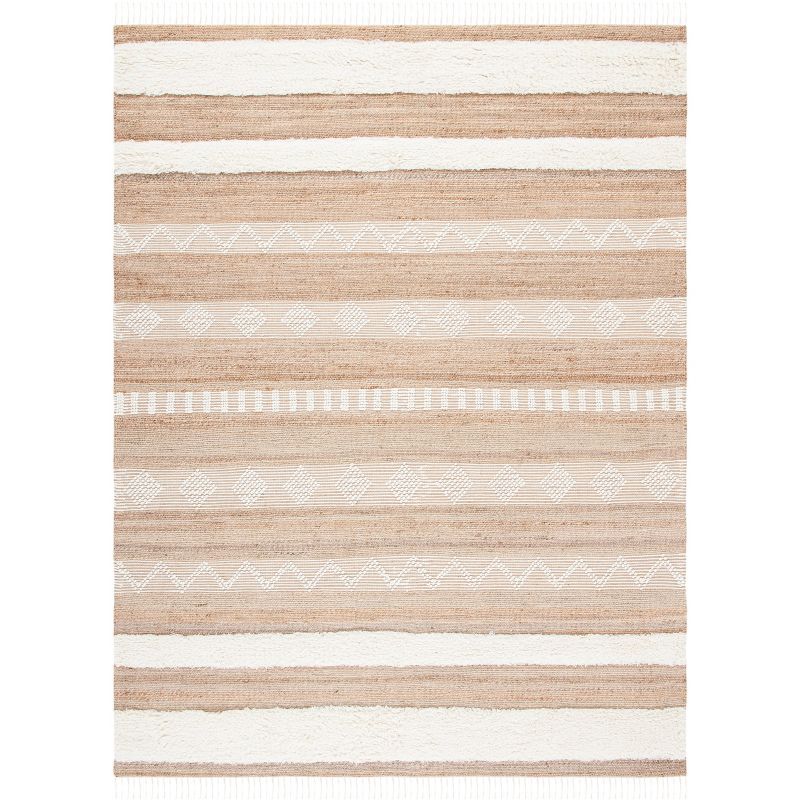 Ivory Hand-Knotted Wool 8' x 10' Area Rug