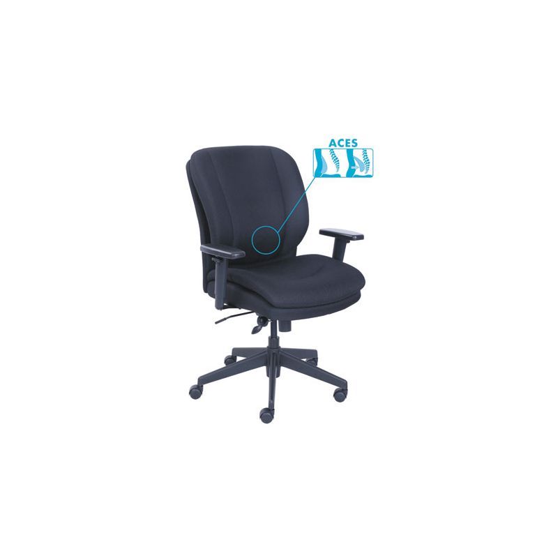 Cosset Executive Swivel Task Chair with Memory Foam, Black