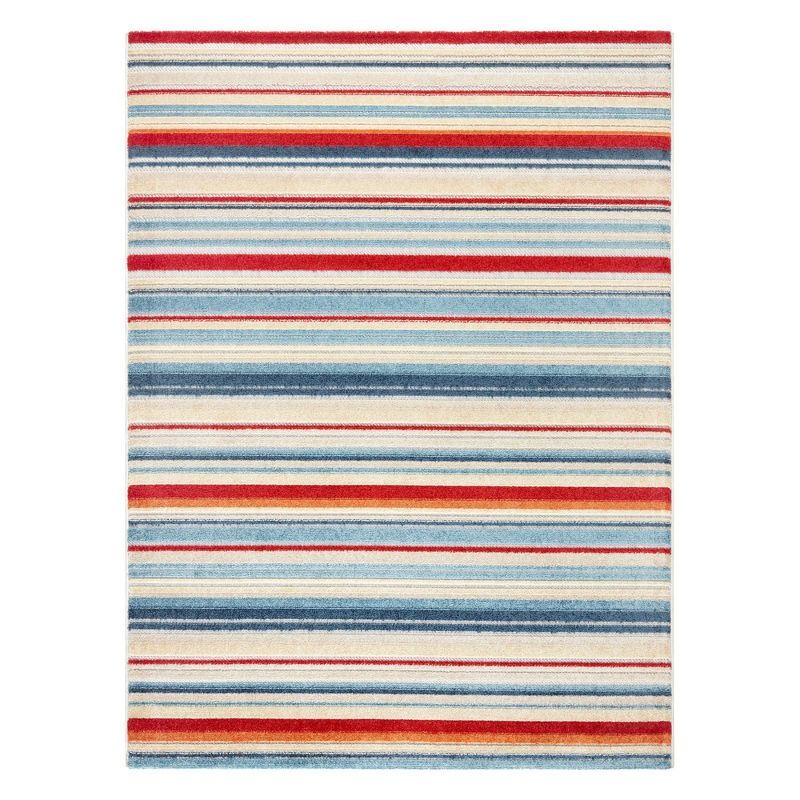 Rio Multicolor Stripe Indoor Outdoor Area Rug, 5'2" x 7'2"